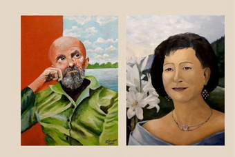 Wernisaż wystawy malarstwa MICHAŁ BRZOSKI (1946-2024) IVETA FILIPCZYKOVÁ „AHOJ IVETA,  POŁĄCZYŁA ICH PRZYJAŹŃ”